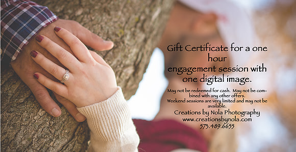engagement gift certificate