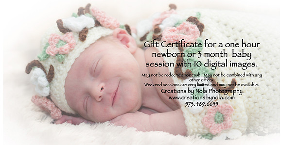 newborn gift certificate
